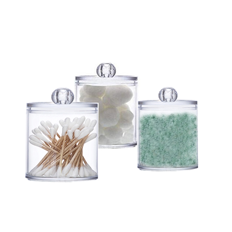 [Hàng mới về] Hộp đựng tăm bông trang điểm đa năng bằng acrylic trong suốt tiện dụng