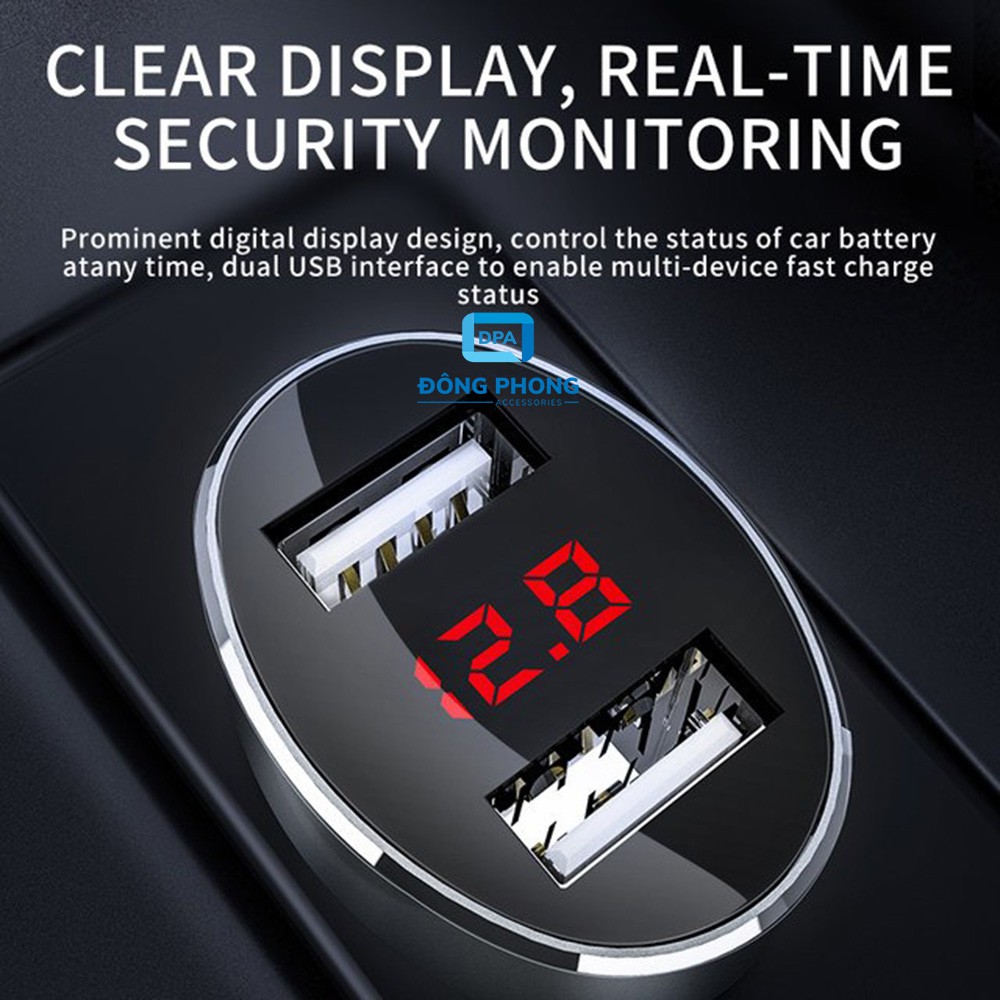 Tẩu Sạc Đa Năng 2 Cổng Hoco Z26 Chính Hãng