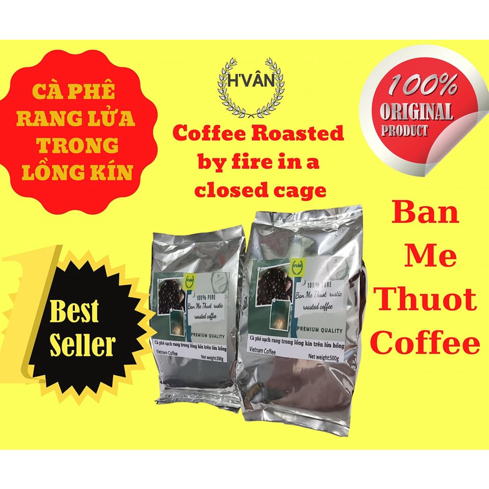 Cà Phê Rang lửa trong lồng kín (Coffee Roasted by fire in a closed Cage)300g-500g