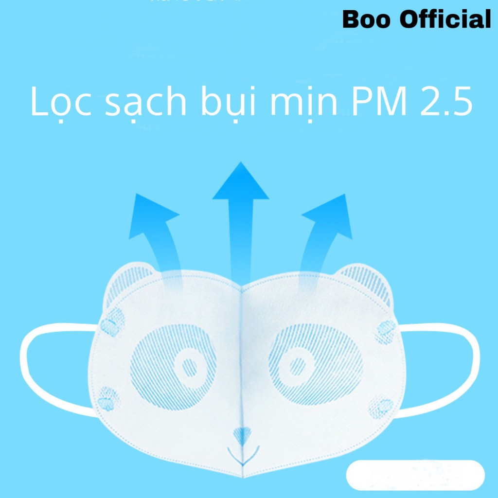 Khẩu trang gấu 3 lớp kháng khuẩn - Lọc sạch bụi mịn PM 2.5 - Cho bé từ 2-8 tuổi | BigBuy360 - bigbuy360.vn