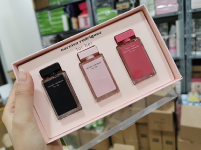 (cao cấp) Set Bộ Nước Hoa Narciso Rodriguez for her mini 3 chai chính hãng | Thế Giới Skin Care