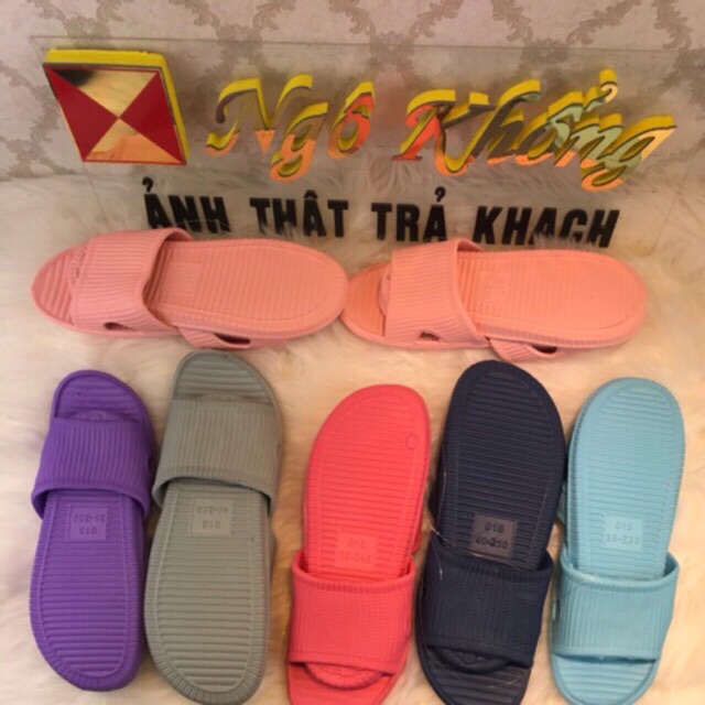 Dép lê nam nữ đi trong nhà phòng tắm chống trơn (combo 4 đôi)