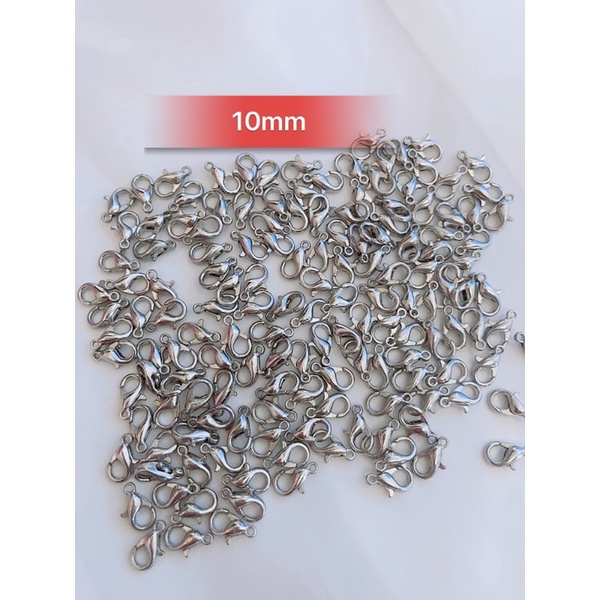 Móc càng cua 10mm 12mm làm vòng tay DIY gói 10 cái