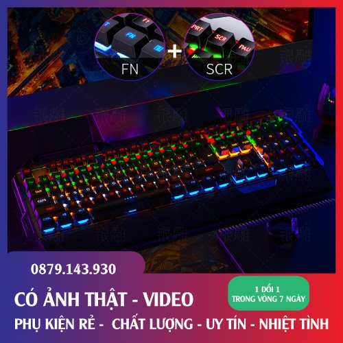 Bàn Phím Cơ Gaming K100 - Full Led - Bàn Phím Máy Tính - Dành Cho Game Thủ - Streamer