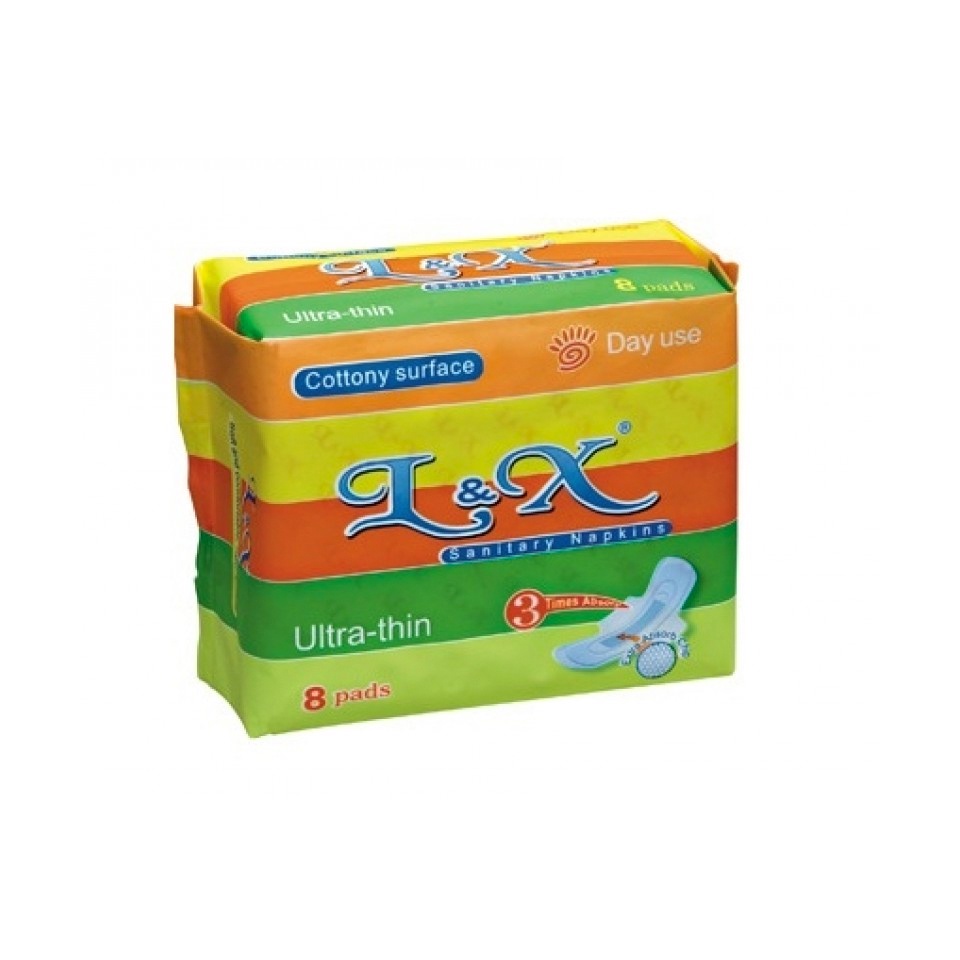 Băng vệ sinh tháng L&amp;X CÓ CÁNH GÓI 8 MIẾNG