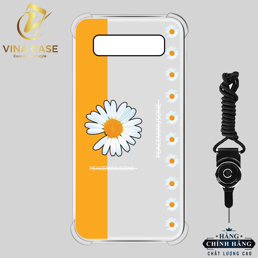 Ốp lưng Samsung S10 Plus Hoa Cúc Peaceminusone chống sốc trong(sản phẩm có 6 mẫu)-Tặng kèm dây đeo điện thoại