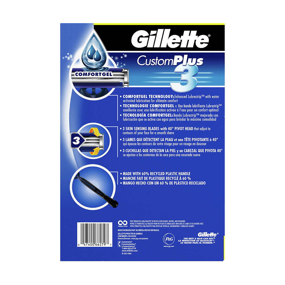 Dao cạo râu Gillette Custom Plus3, 36 cái