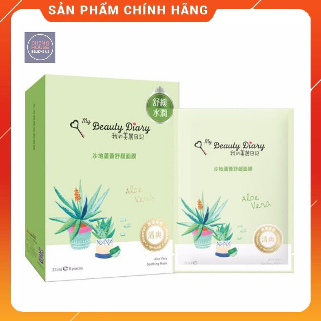 Mặt nạ lô hội My beauty Diary ALoe Vera - Hộp 8 miếng