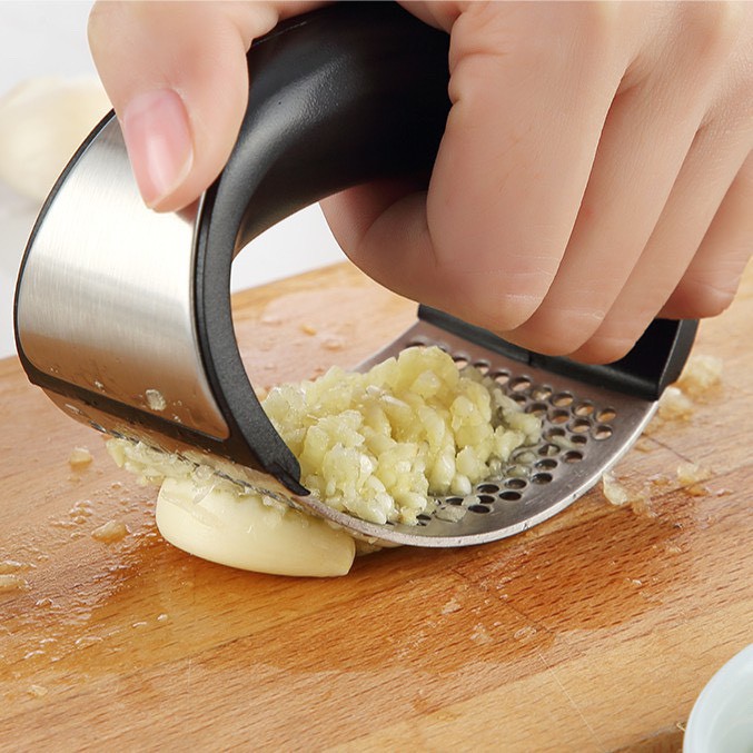 Garlic Press - Dụng cụ dập tỏi, ép tỏi, nghiền tỏi inox, dụng cụ nghiền tỏi bằng thép không gỉ