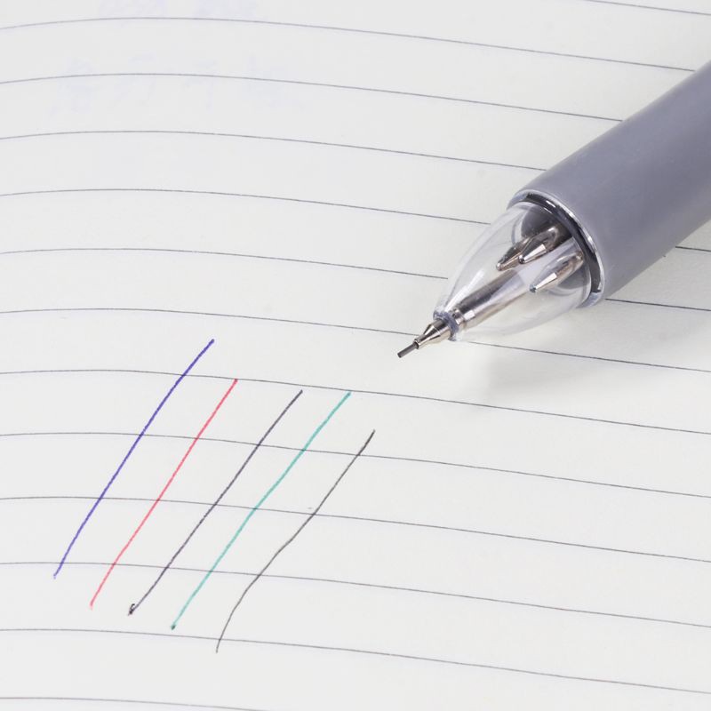 Bút Bi Nhiều Màu 5 Trong 1 Ngòi 0.7mm Có Nắp Đậy Màu Xanh Dương / Xanh Dương / Đỏ / Xanh Lá / Xanh Lá / Đen