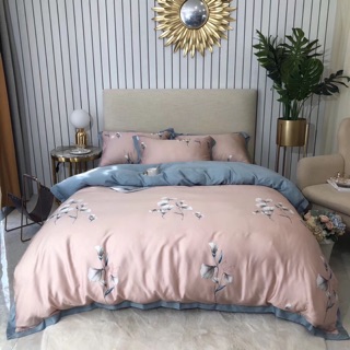 Bộ chăn ga và vỏ gối - lụa tencel 100s mát lạnh thách thức mùa hè