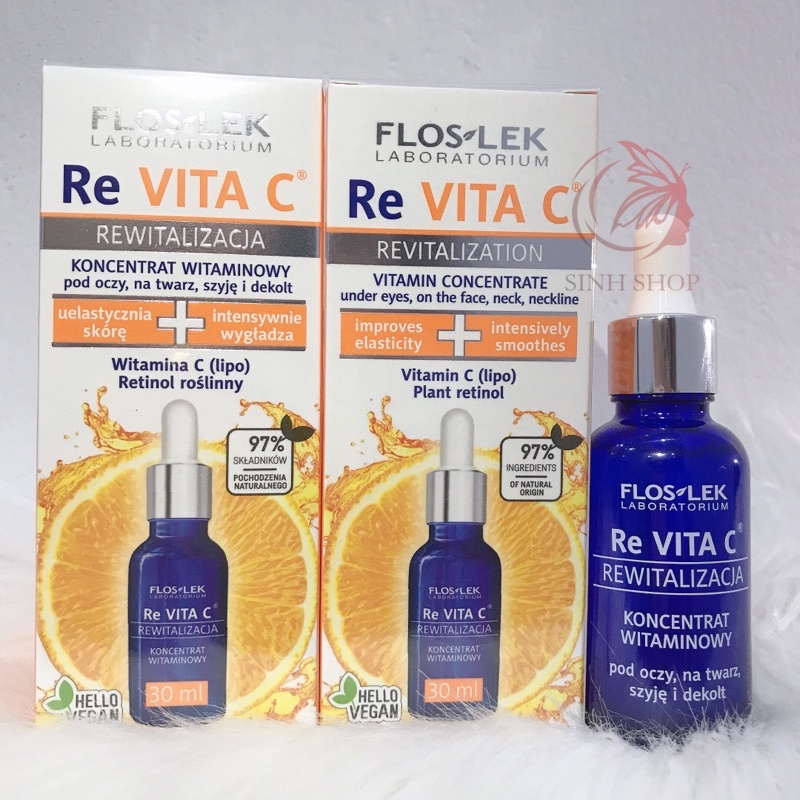 Serum Trắng Da Chống Lão Hoá Flos-lekk Re Vita C vitamin C retinoll hàng nội địa balan 30ml