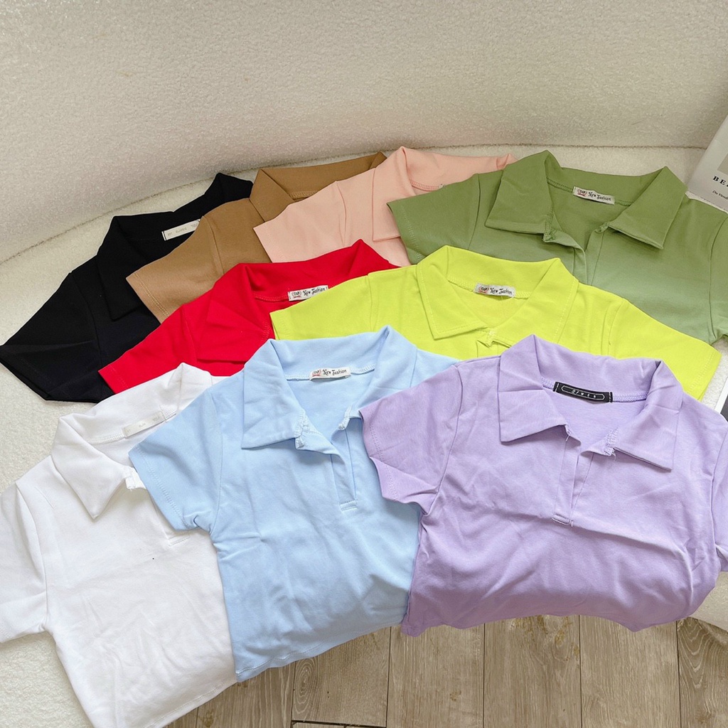 ÁO CROPTOP CÓ CỔ 02( KÈM ẢNH THẬT ) alohashop91