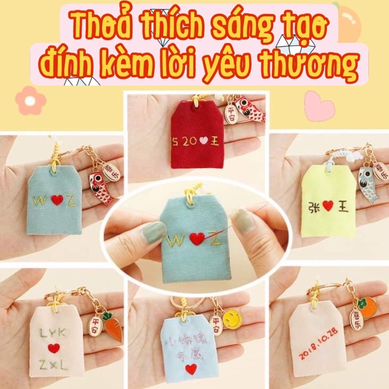 [ CÓ SẴN ] DIY / BỘ KIT TỰ THÊU MÓC KHOÁ OMAMORI