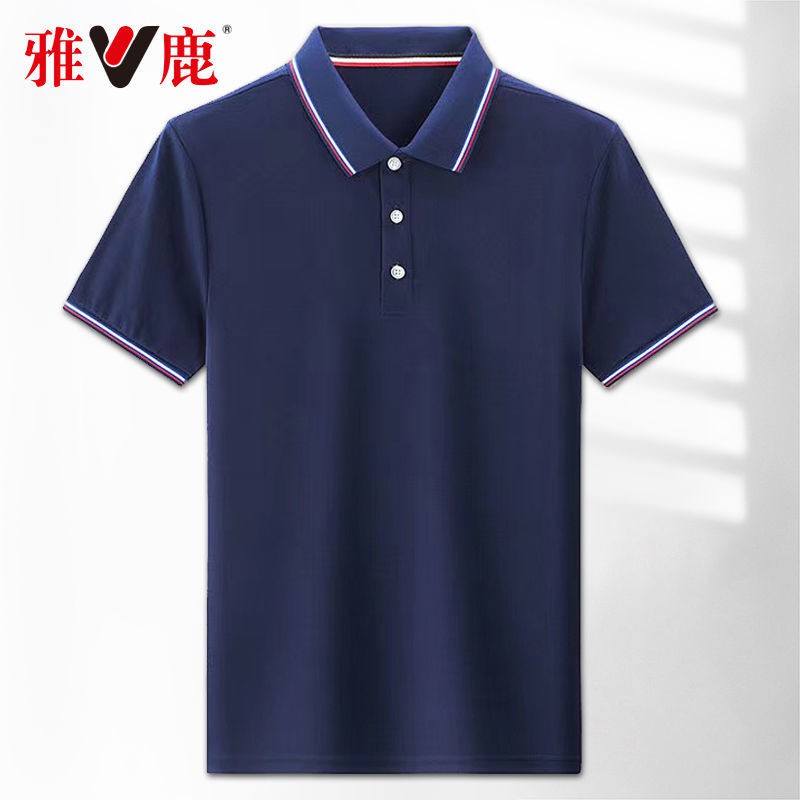 Áo polo nam ngắn tay phối màu có cổ trụ bẻ vải cá sấu cotton form rộng phong cách hiện đại đẹp thanh lịch 024XANHCD