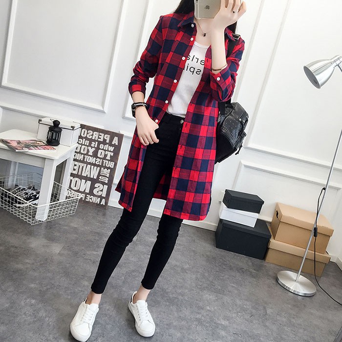 Áo Sơ Mi Nữ Form Dài 554