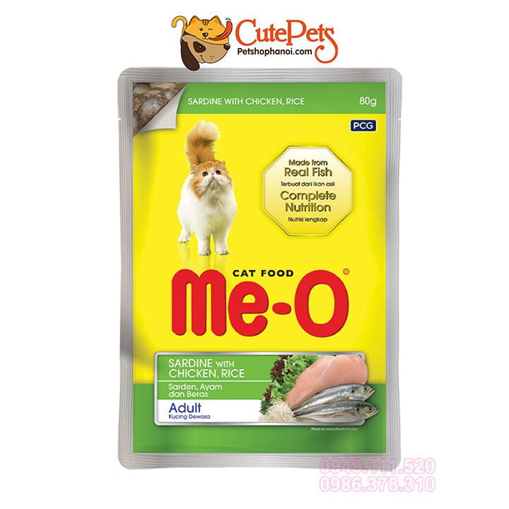 Pate mèo Me-O Gói 80g Thức ăn ướt cho mèo - CutePets