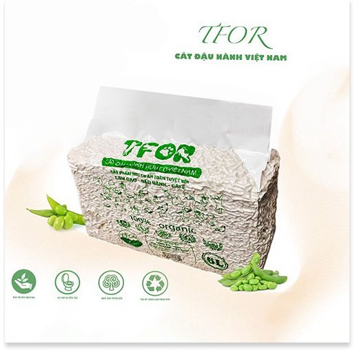 [Mã giảm giá tích lũy] Cát đậu phụ Tofu 7L Cát vệ sinh cho mèo làm từ bã đậu nành Hữu cơ hòa tan trong bồn cầu và mèo ăn