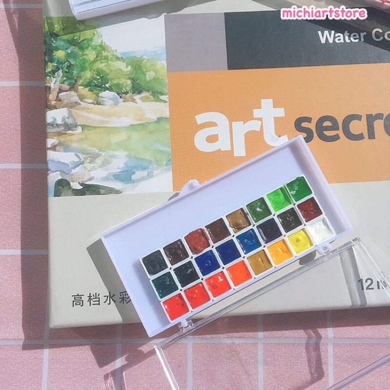 [Michi Art Store] Màu nước Art Secret nội địa 24 màu pocket 0,5ml, 1ml