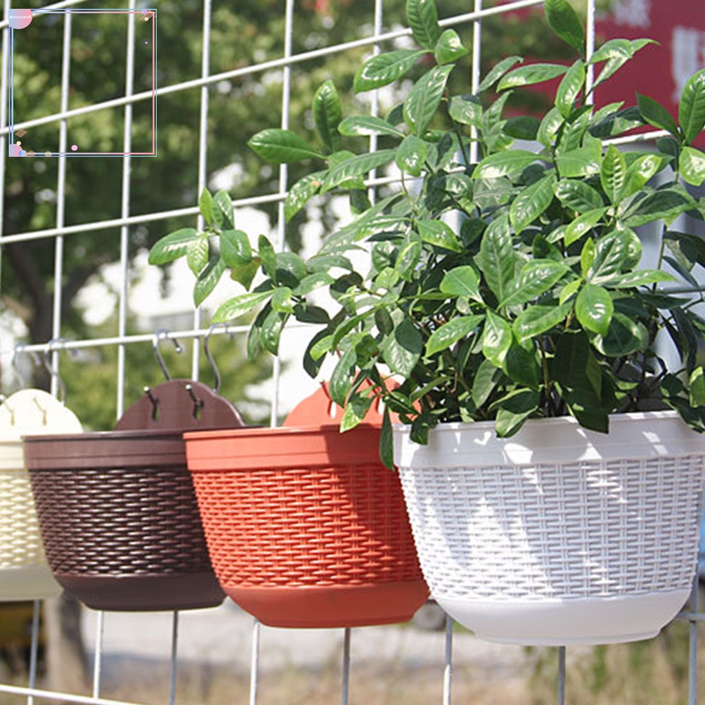 Chậu Trồng Cây Hình Bán Nguyệt Bằng Nhựa Treo Tường Trang Trí Nội Thất