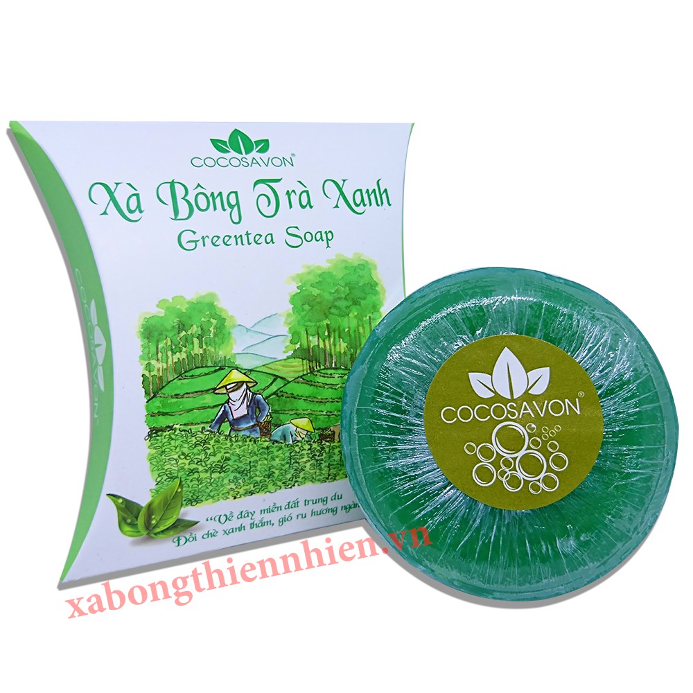Xà bông trà xanh Cocosavon 100g