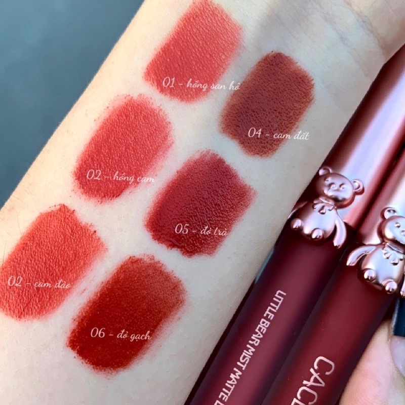 Son Môi CACE Vỏ Gấu Dễ Thương Có Dưỡng Lâu Trôi Hàng Nội Địa Trung