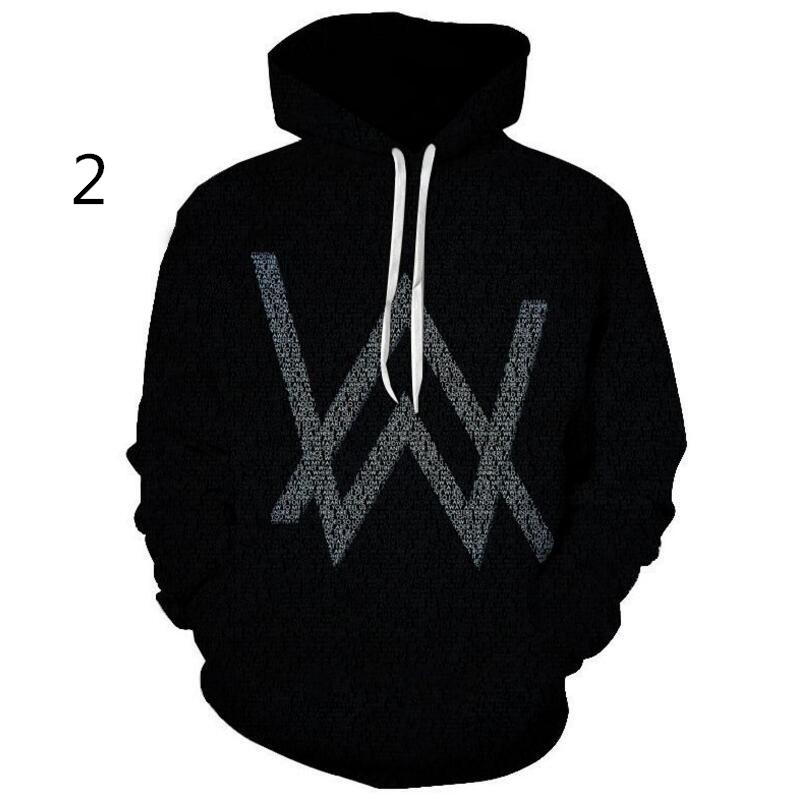 Áo Khoác Hoodie In Hình Alan Walker Phong Cách Hip Hop Cá Tính Cho Nam