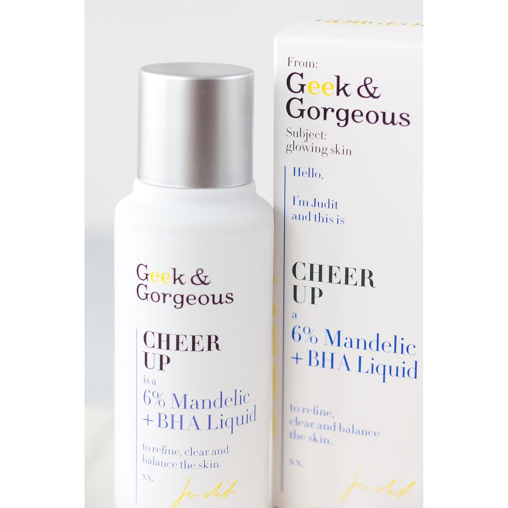 Mandelic Acid Geek & Gorgeous Cheer Up 6% Mandelic Acid + BHA Acid Toner tẩy da chết hóa học | BigBuy360 - bigbuy360.vn