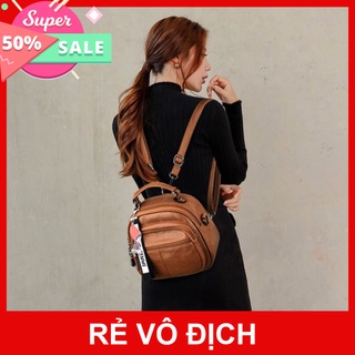 [Bảo hành 1 năm- Tặng móc khóa ngẫu nhiên]Balo thời trang 2 trong 1 vừa đeo chéo da cao cấp KDR-BL372