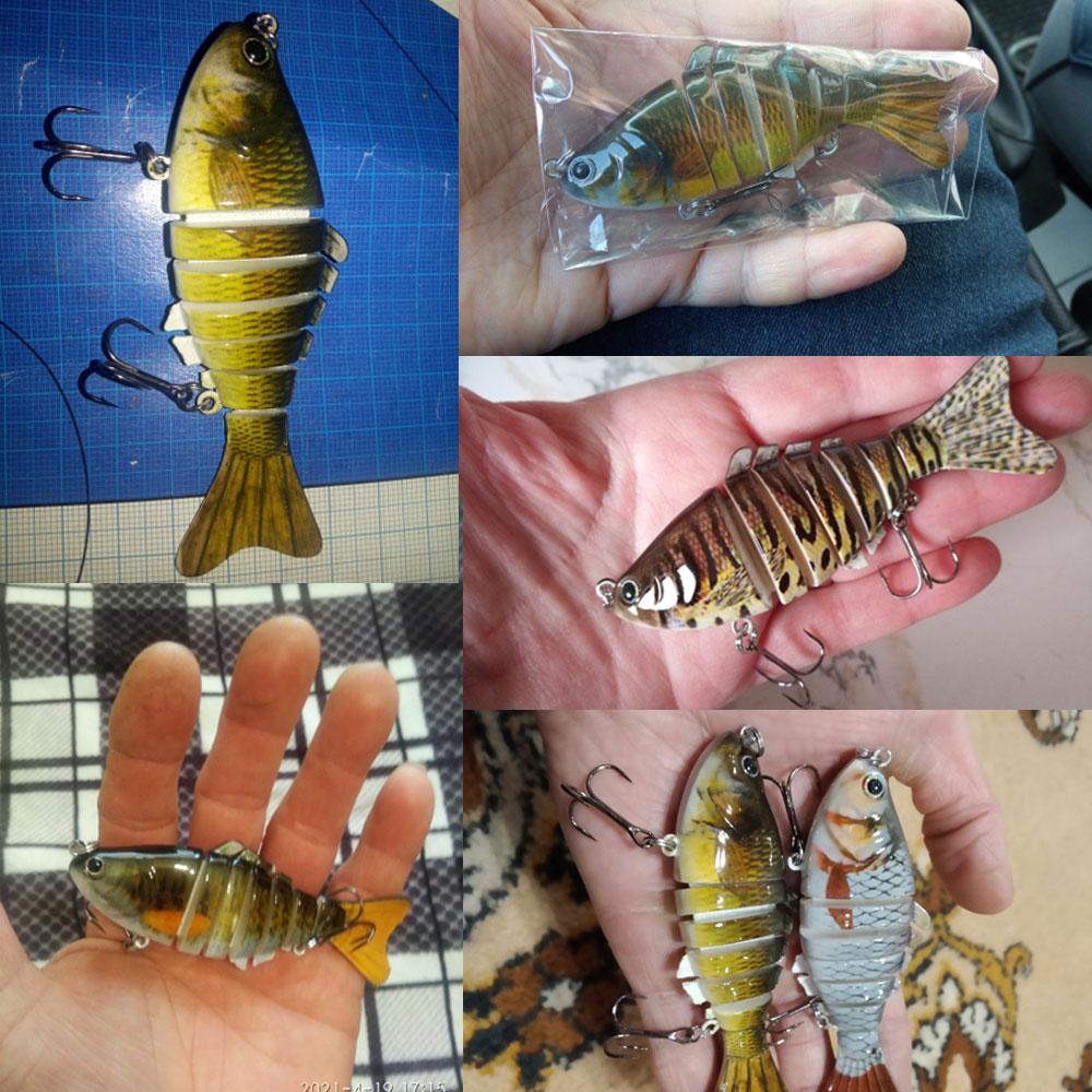 MUVAKO Mồi Câu Cá Nhân Tạo Bằng Nhựa Cứng 7 Đoạn