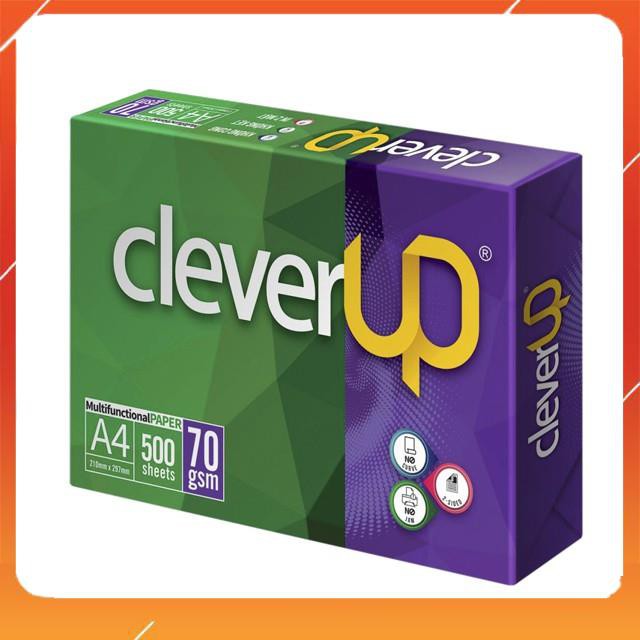 Giấy In Photo Clever Up Bãi Bằng  A4 70gsm Độ Trắng 90 (500 tờ)