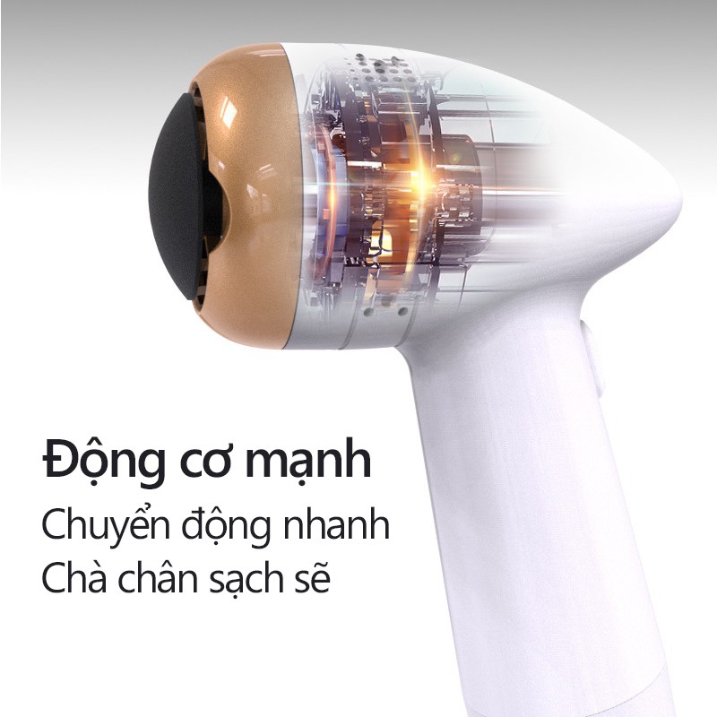 Máy chà máy tẩy da chết chân vết chai da khô toàn tự động kèm chức năng hút bụi da chết - YB29