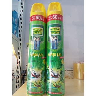 Combo 2 Bình xịt côn trùng Falcon 90 hương chanh 600ml tặng 1 bình xịt côn trùng 200ml