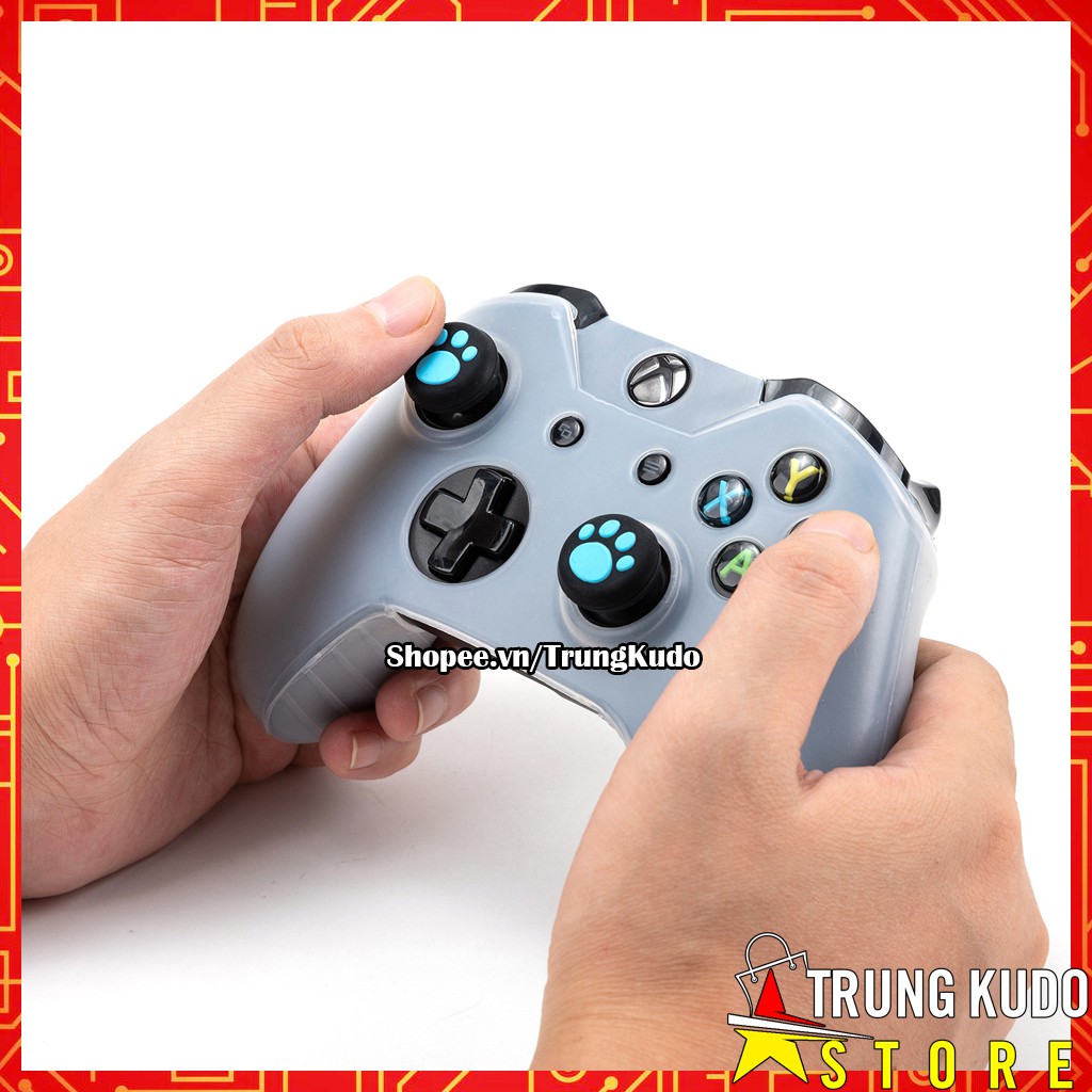 2 Núm Bọc Cần Analog Cho Tay Cầm Xbox, PS -Núm bọc hình chân mèo nhiều màu