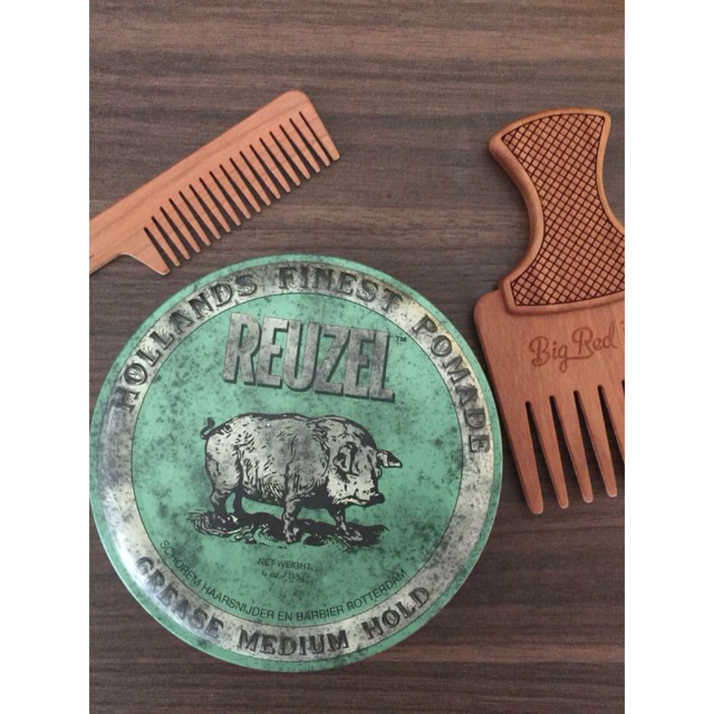 Sáp Vuốt Tóc Reuzel Green Pomade Chính Hãng - Pomade Heo Xanh Lá