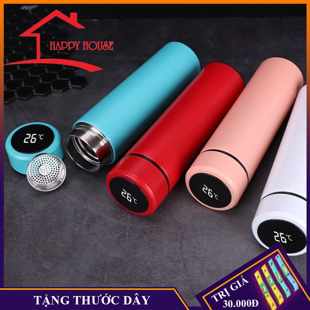Bình giữ nhiệt cao cấp nắp cảm ứng hiển thị nhiệt độ, inox cao cấp