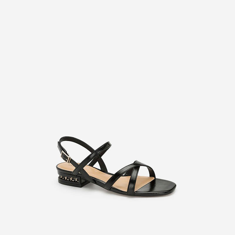 Vascara - Giày Sandal Nhấn Gót - SDK 0298 - Màu Đen