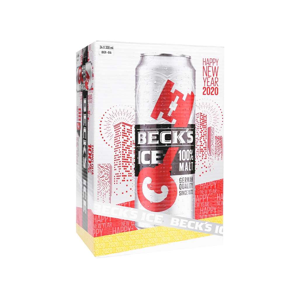 Bia Đức Beck's Ice 330ml x 24 lon | Bao bì Tết 2022