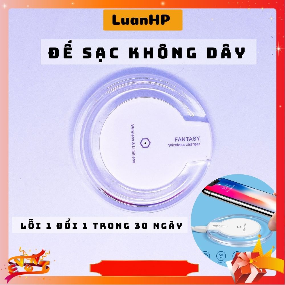 Đế Sạc Không Dây Chuẩn Qi Đa Năng Dùng Được Cho Iphone Samsung XiaoMi Huawei