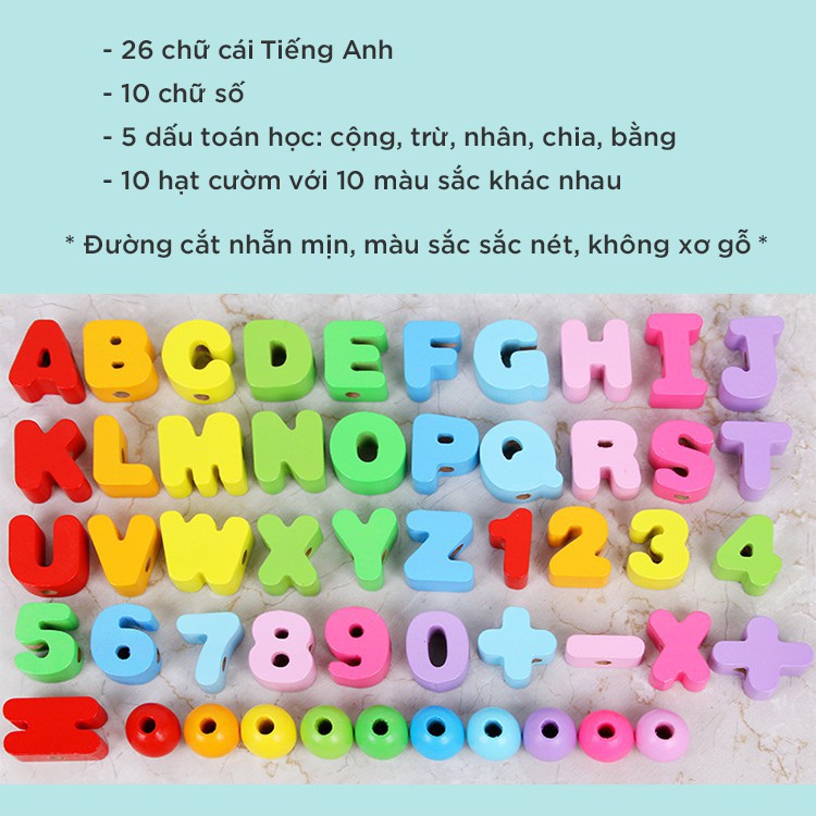 [106 chi tiết] Đồ chơi xâu hạt gỗ, xâu chuỗi hạt, hạt cườm