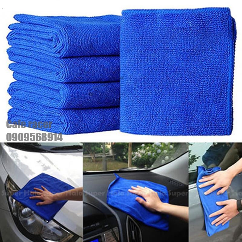Khăn Microfiber Lau Xe Hơi xe máy Mềm Mại Thấm Hút Nước Tốt Tiện Dụng 30x60cm