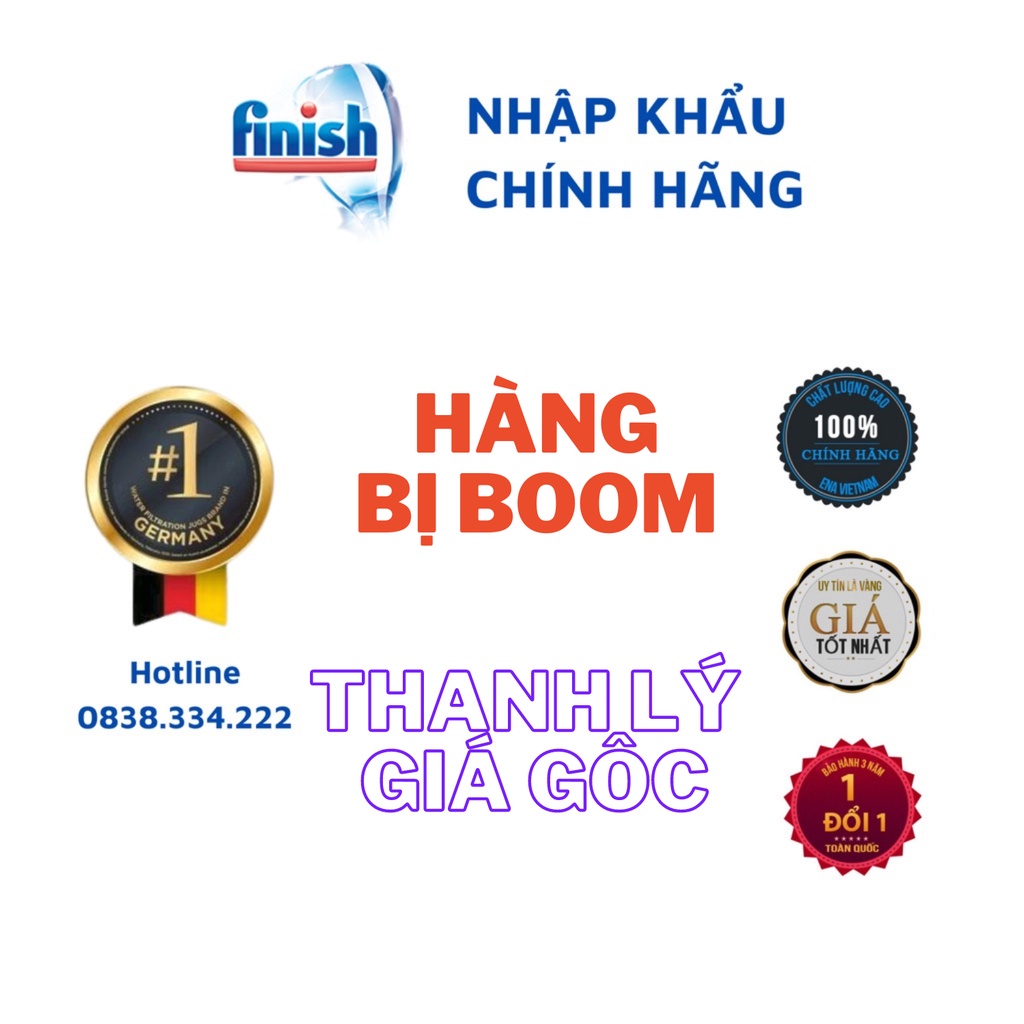 Viên rửa bát Finish all in one 120 viên tổng hợp 3 in 1 viên rửa chén chính hãng all in 1