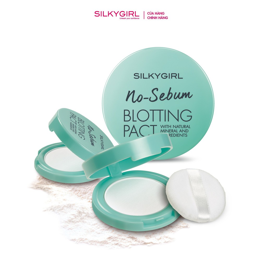 Phấn Phủ Khoáng Kiềm Dầu Dạng Nén Silkygirl No-sebum Blotting Pact 7g