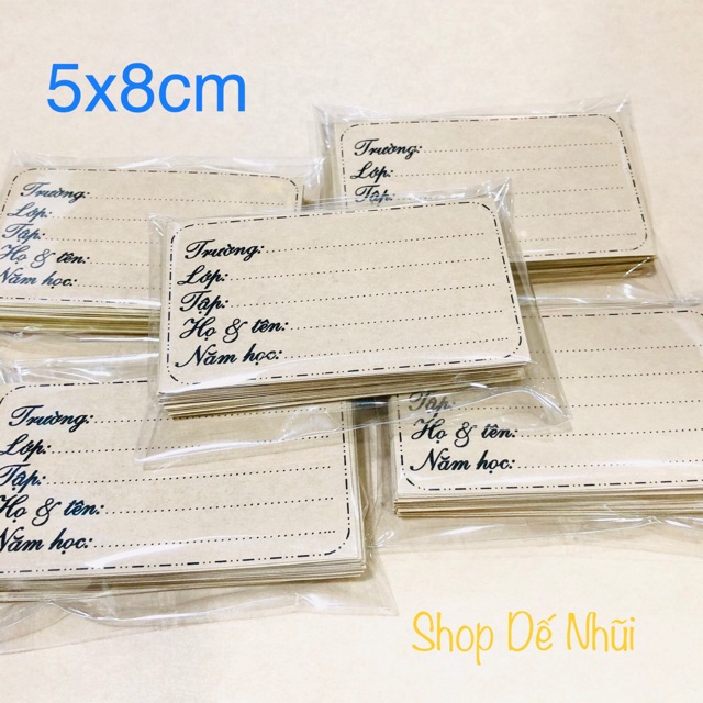 50 Nhãn Dán Sticker Tập Sách Vở Học Sinh