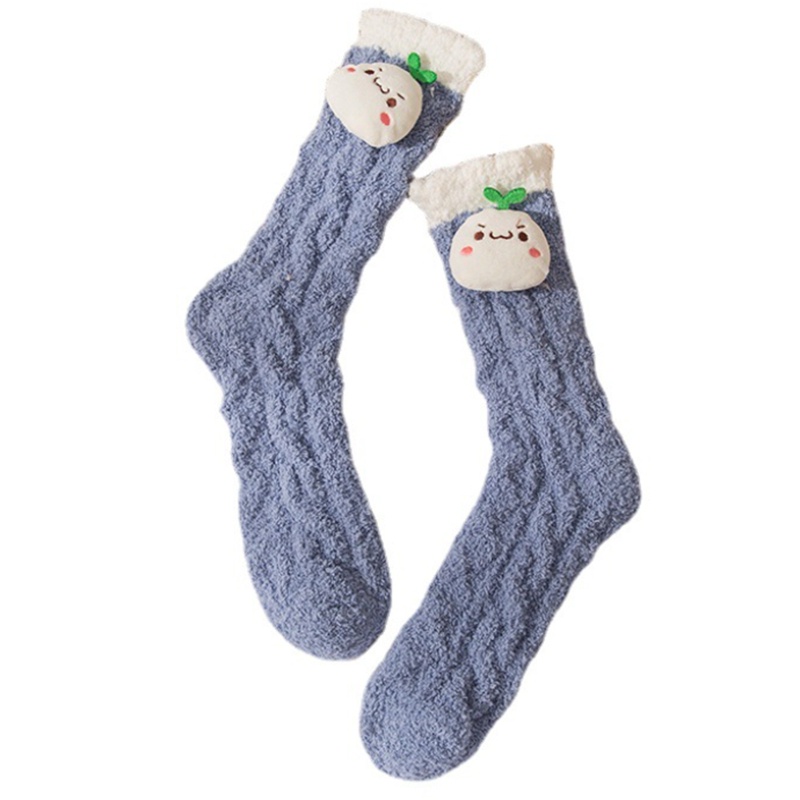 Vớ Nhung San Hô Giữ Ấm Mùa Đông Kiểu Hoạt Hình 3D Dễ Thương Cho Nữ