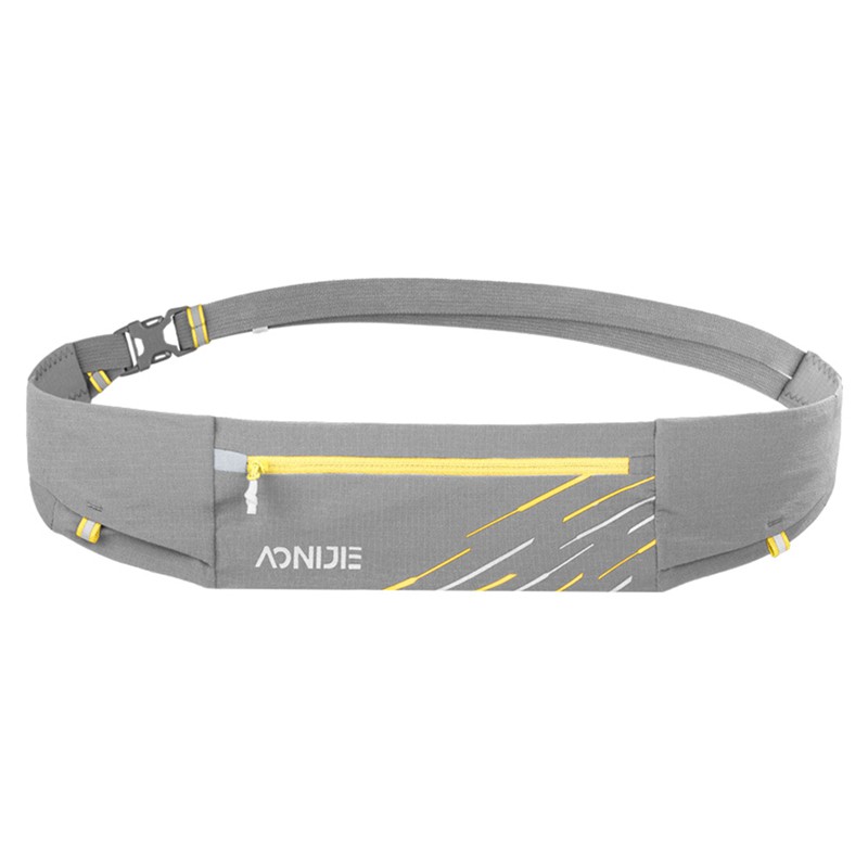 Aonijie Lightweight Comfortable Running Waist Bag Belt Hydration Fanny Pack Sports Pockets for Jogging Fitness Gym Hiking Gray