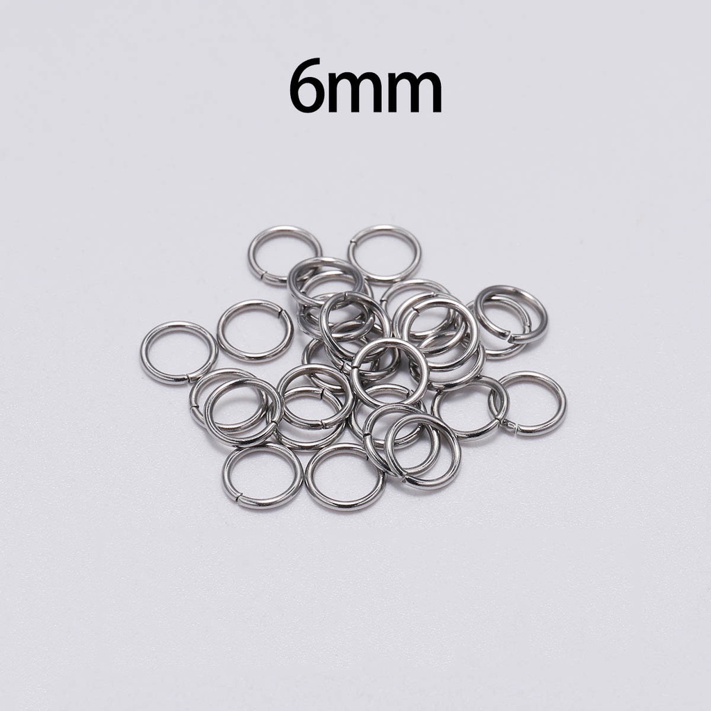 Bộ 200 Vòng Nhẫn Hình Chữ C Bằng Thép Không Gỉ Dùng Làm Trang Sức DIY