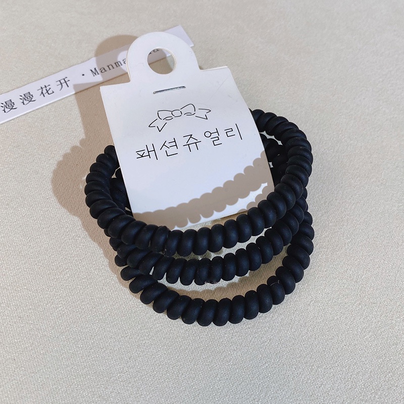 Bộ 3 Dây Buộc Tóc Cao Su Màu Kẹo Đơn Giản Thời Trang Cho Nữ