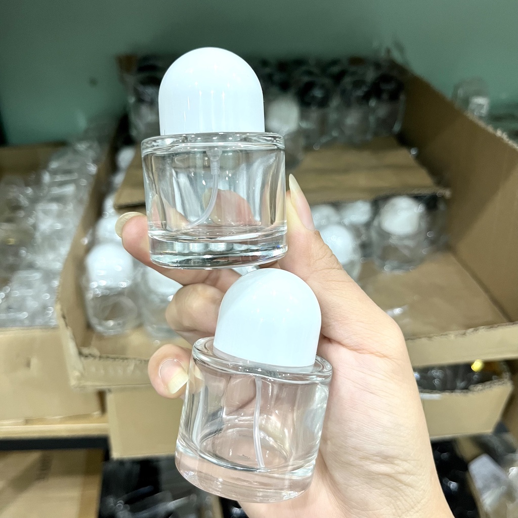 Chai Lọ=Lọ đựng Nước Hoa Ngắn Nắp Hình Cầu Dung Tích 30ml