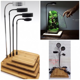 Đèn led đế gỗ cho bể cá,bể thủy sinh tiểu cảnh nhỏ